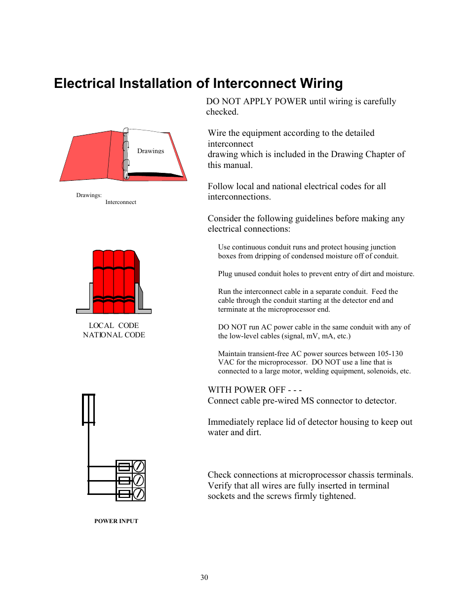 Electrical installation of interconnect wiring | Ronan X96S LEVEL GAGE User Manual | Page 34 / 56