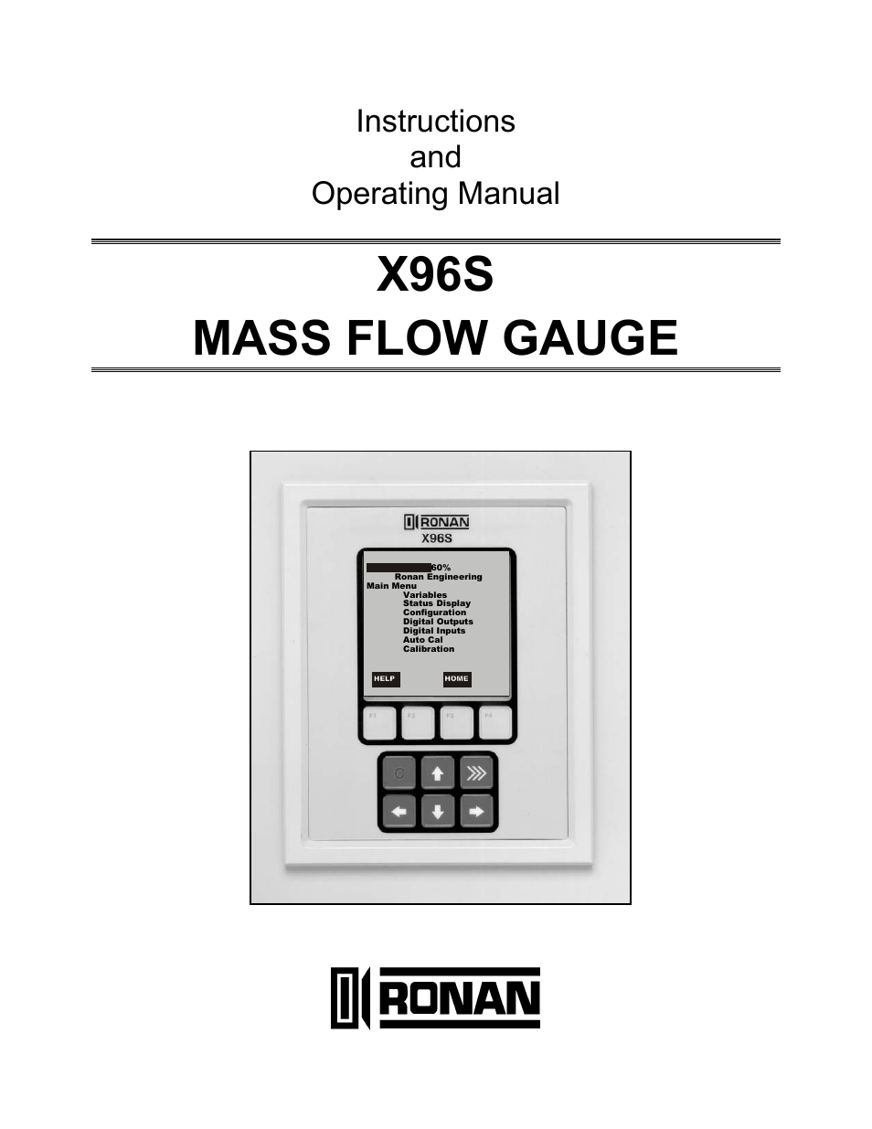 Ronan X96S MASS FLOW GAUGE User Manual | 77 pages