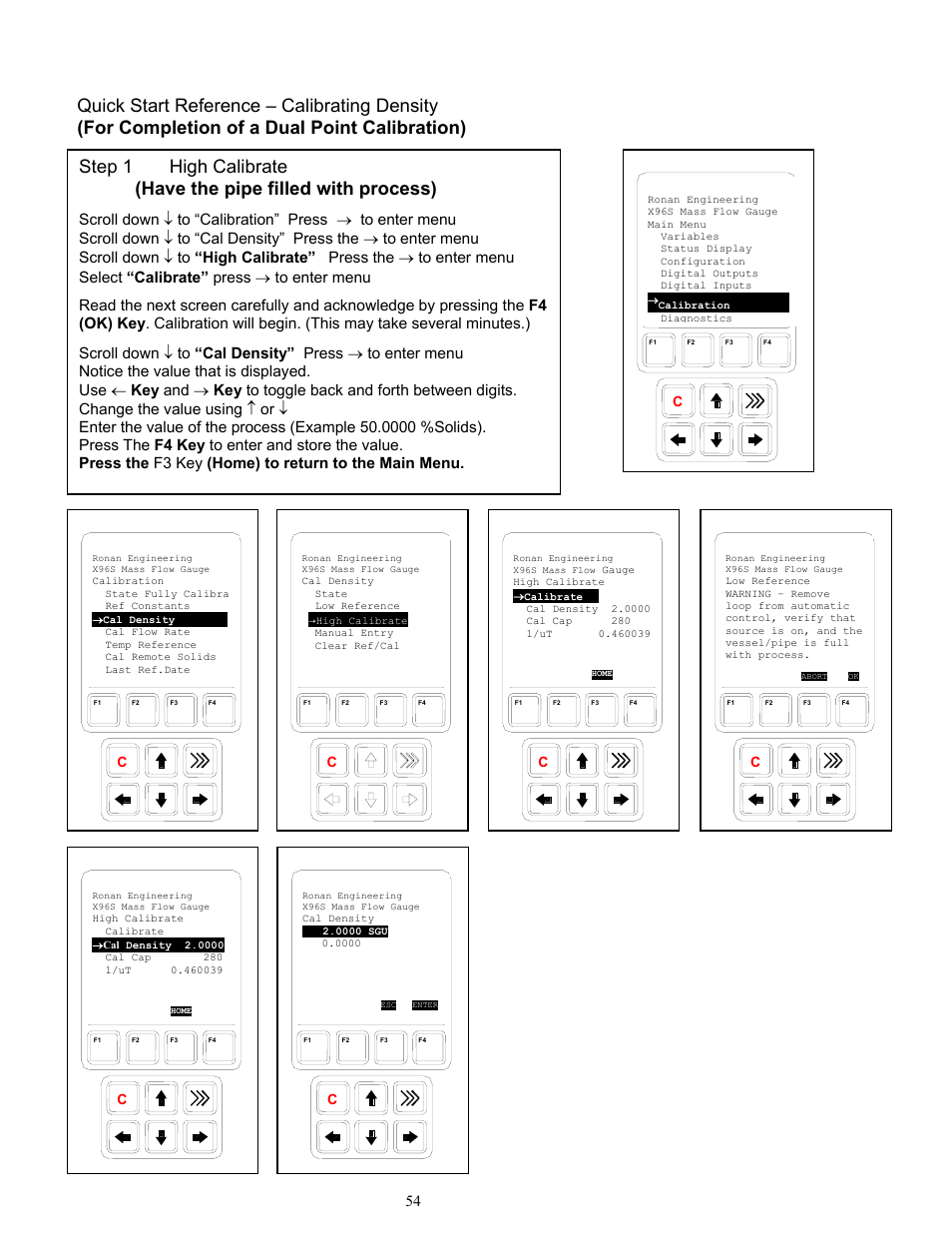 Ronan X96S MASS FLOW GAUGE User Manual | Page 58 / 77