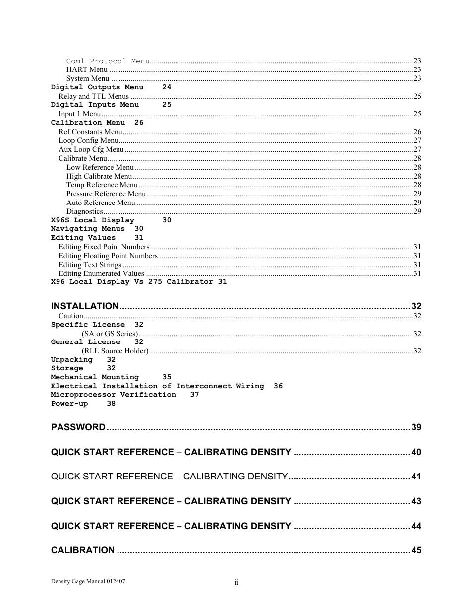 Ronan X96S DENSITY GAGE User Manual | Page 3 / 67