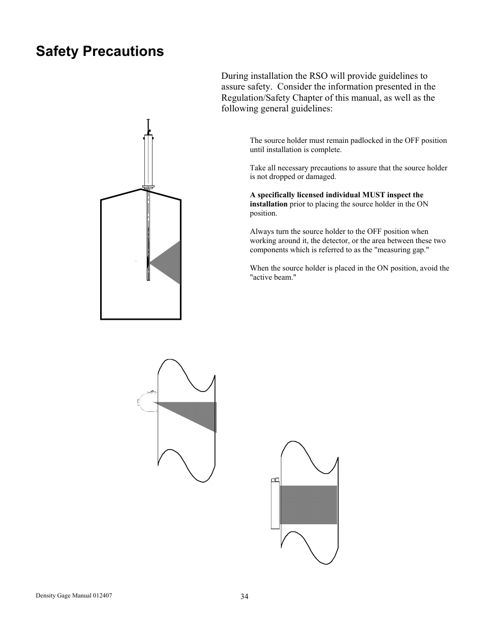 Safety precautions | Ronan X96S DENSITY GAGE User Manual | Page 38 / 67