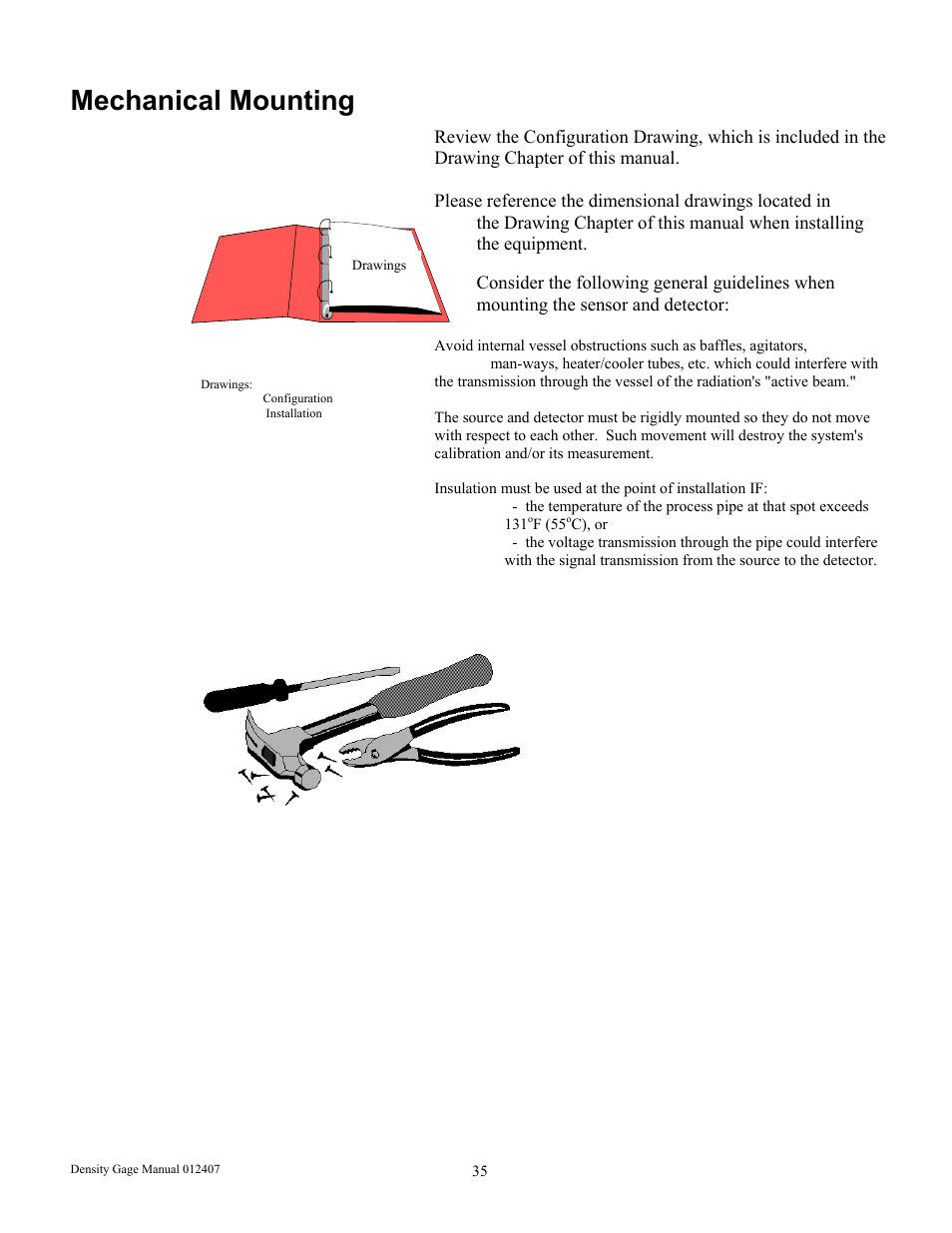 Mechanical mounting | Ronan X96S DENSITY GAGE User Manual | Page 39 / 67