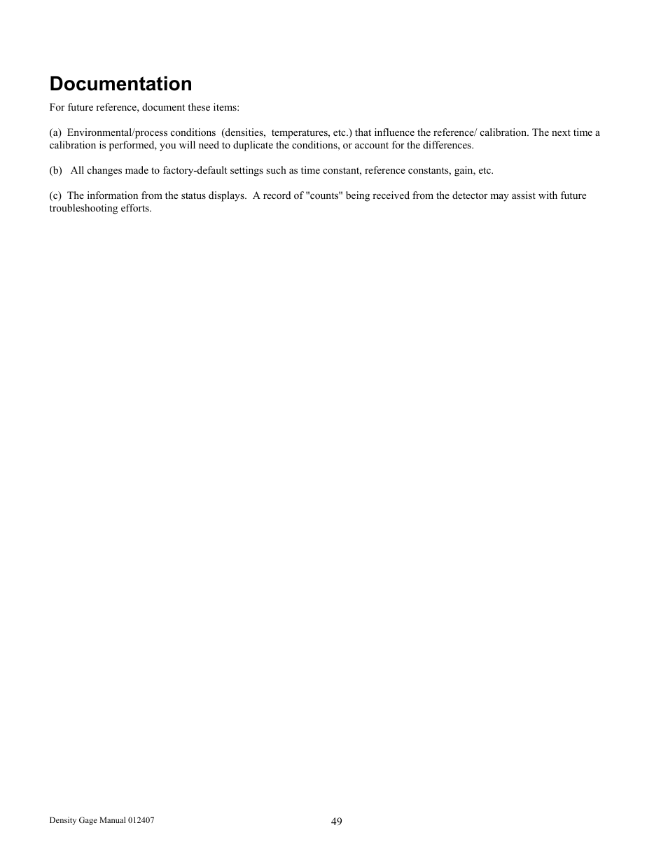 Documentation | Ronan X96S DENSITY GAGE User Manual | Page 53 / 67