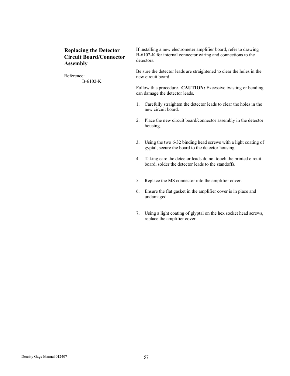 Ronan X96S DENSITY GAGE User Manual | Page 61 / 67