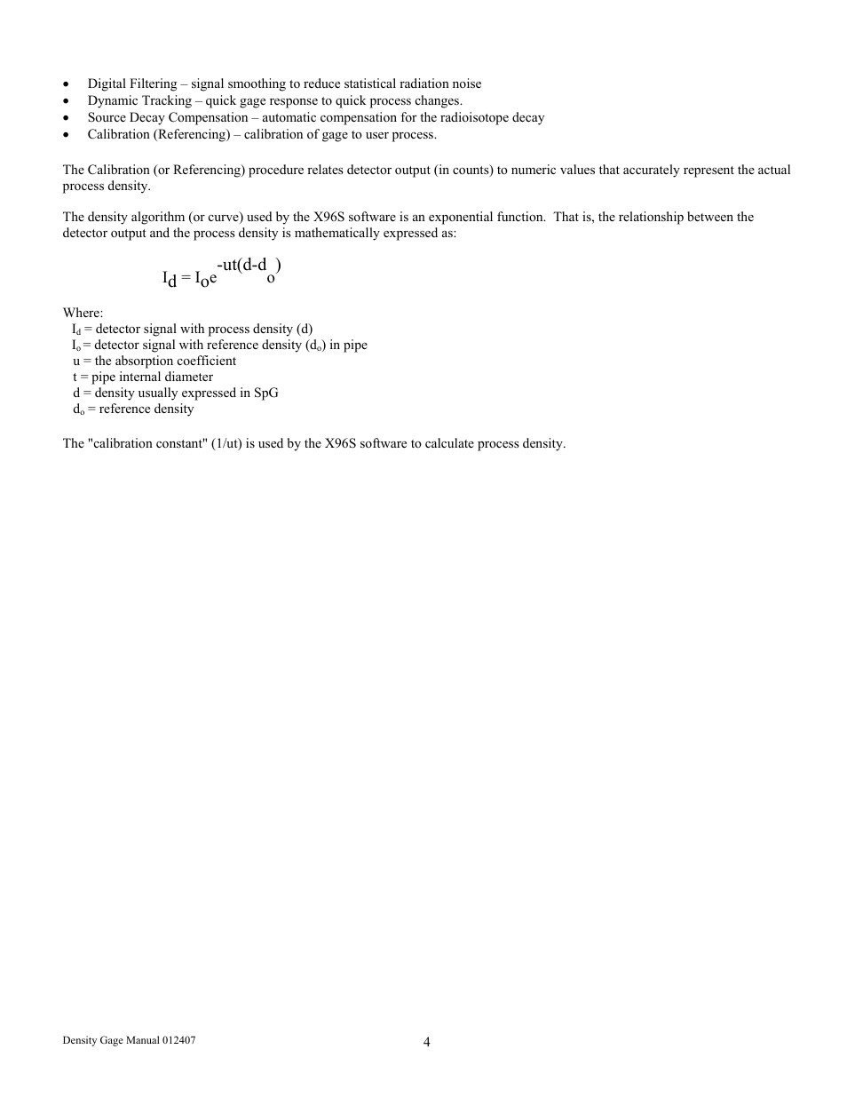 Ut(d-d | Ronan X96S DENSITY GAGE User Manual | Page 8 / 67