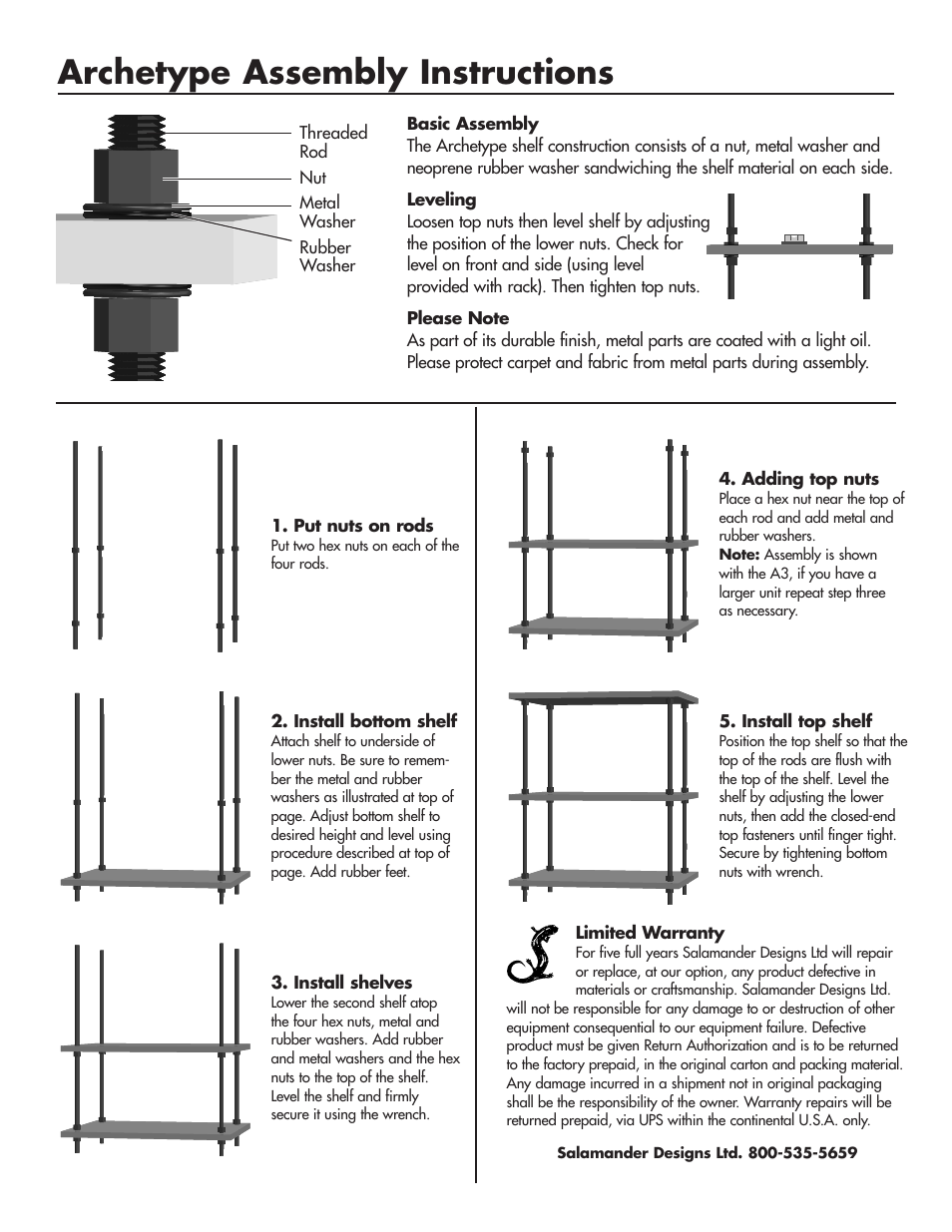 Salamander Designs Archetype System A5/C User Manual | 1 page