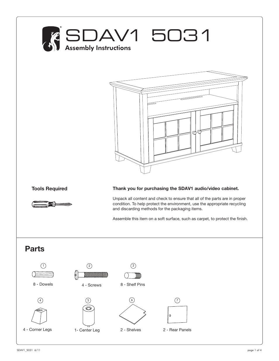 Salamander Designs SDAV1 6626 User Manual | 12 pages