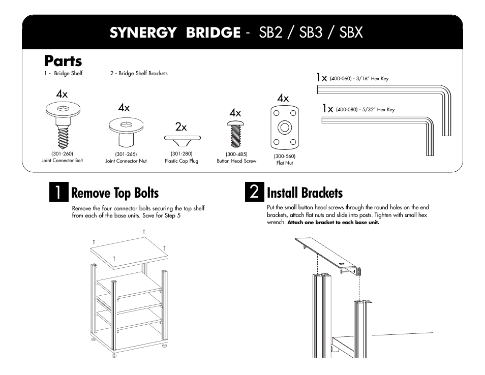 Salamander Designs Synergy System SBX/B User Manual | 2 pages