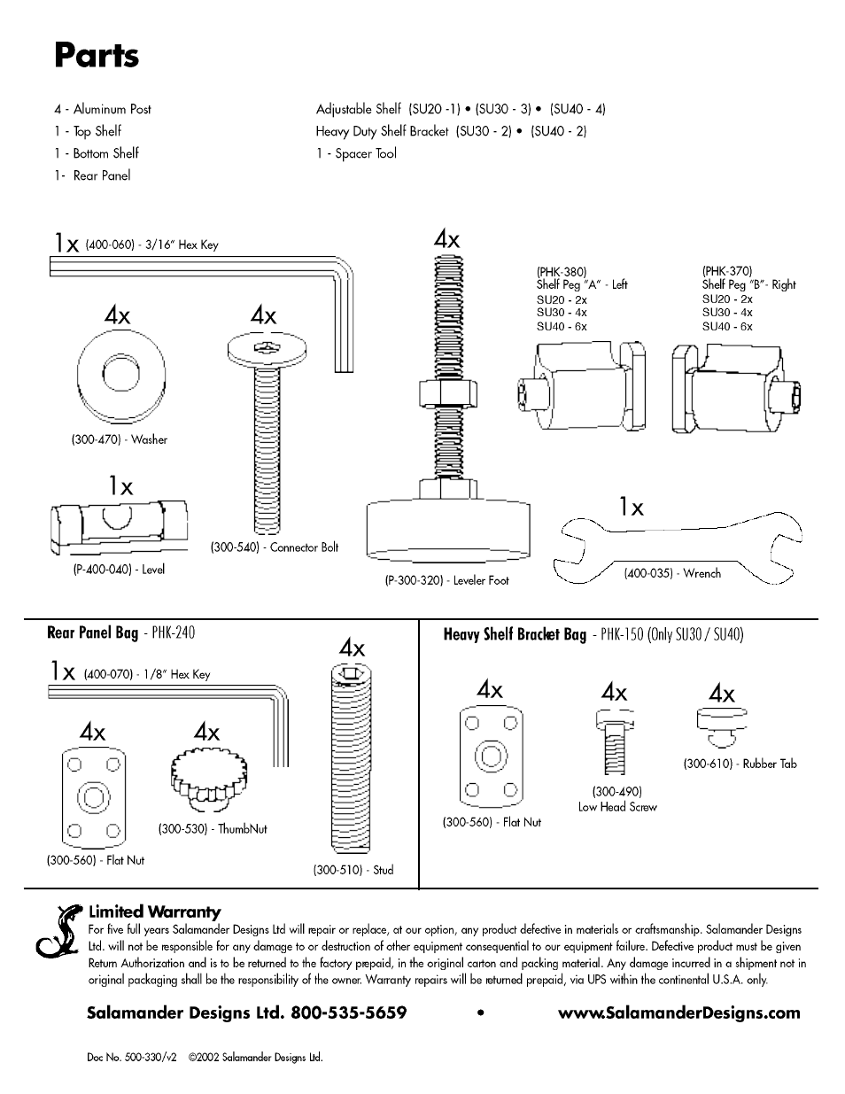 Salamander Designs Synergy System SU40RMC/B User Manual | Page 4 / 6