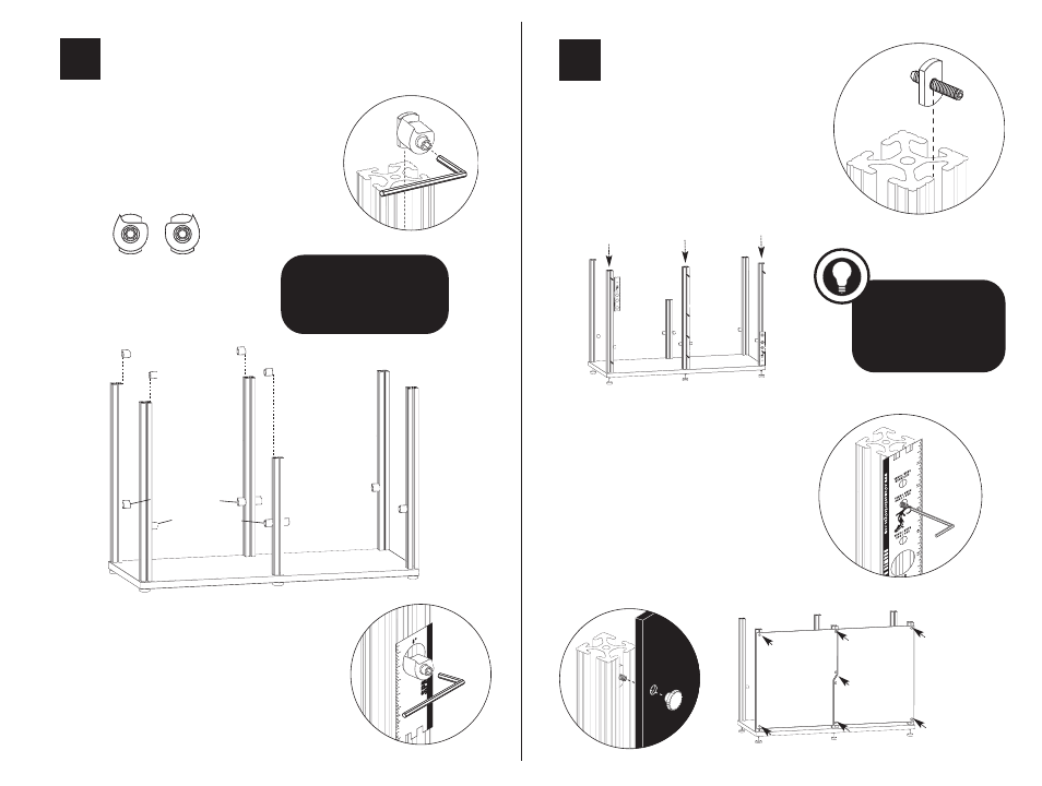 Add shelf pegs, Attach rear panels | Salamander Designs Synergy System SNC20C/B User Manual | Page 2 / 4