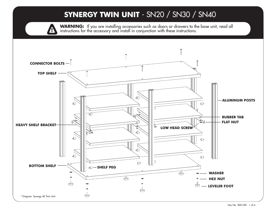 Salamander Designs Synergy System SN20C/B User Manual | 4 pages