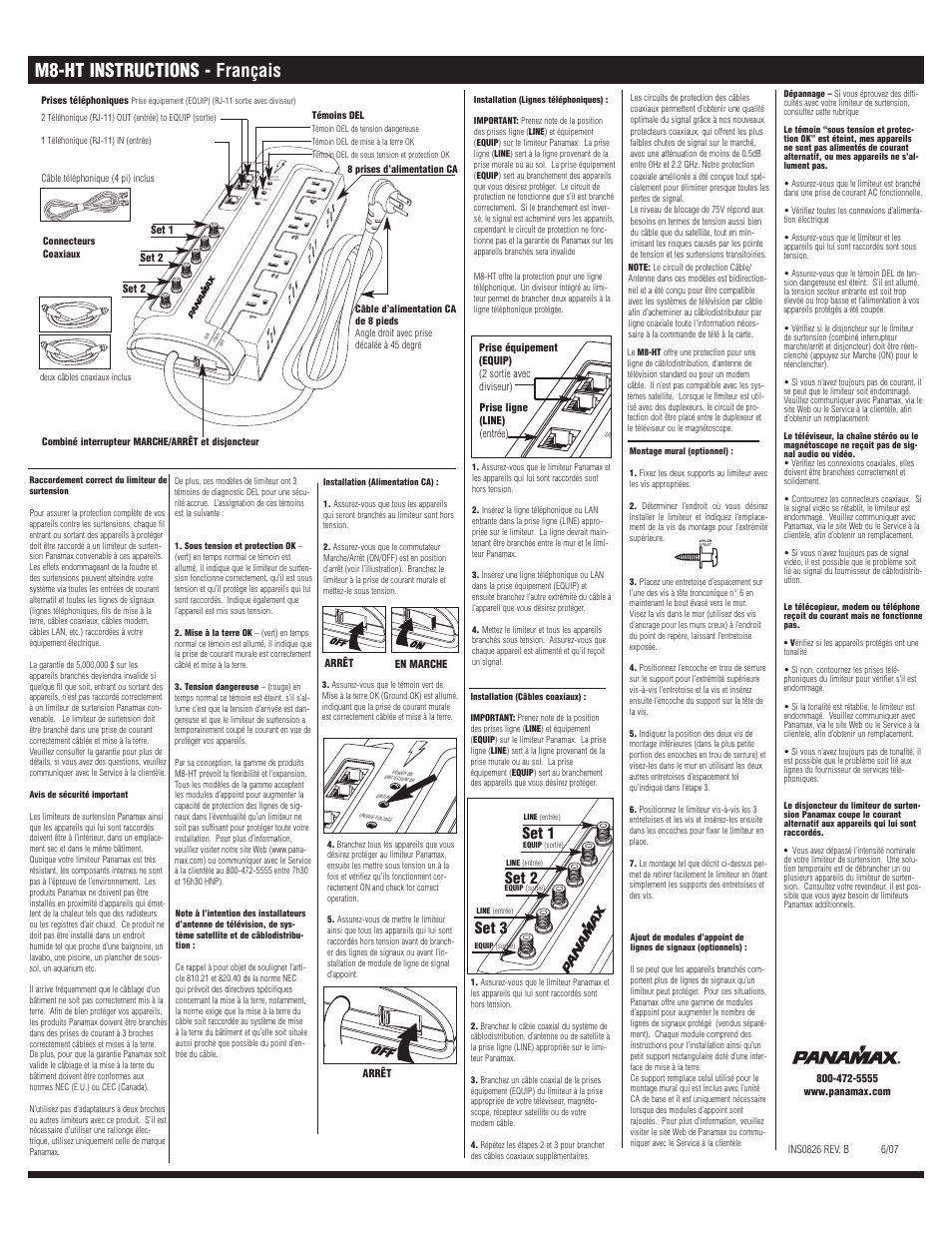 M8-ht instructions - français, Set 1 set 2 set 3 | Salamander Designs CA/PCK User Manual | Page 3 / 3