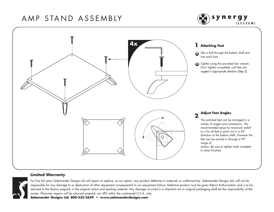 Salamander Designs SAMP/B User Manual | 1 page