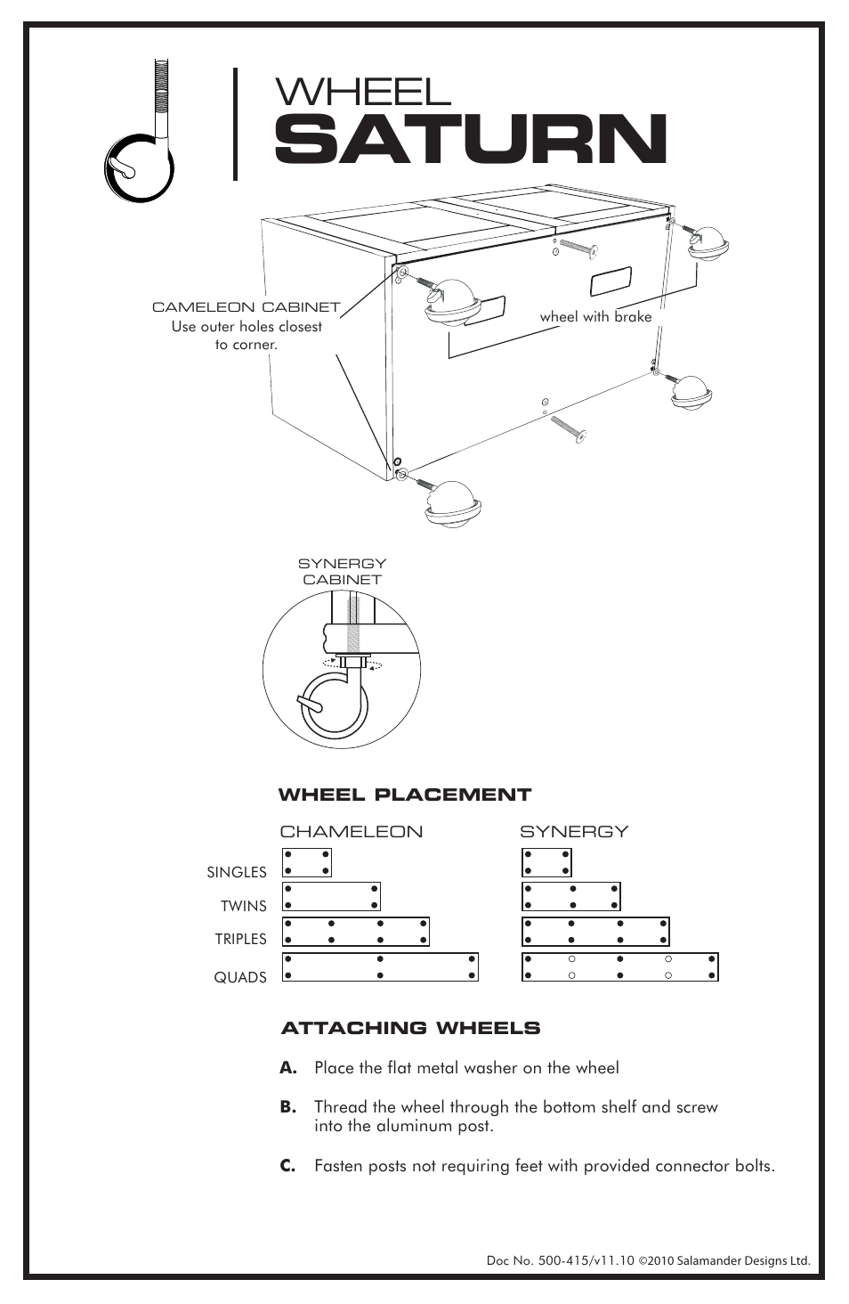 Salamander Designs SA/C/4/BK User Manual | 1 page