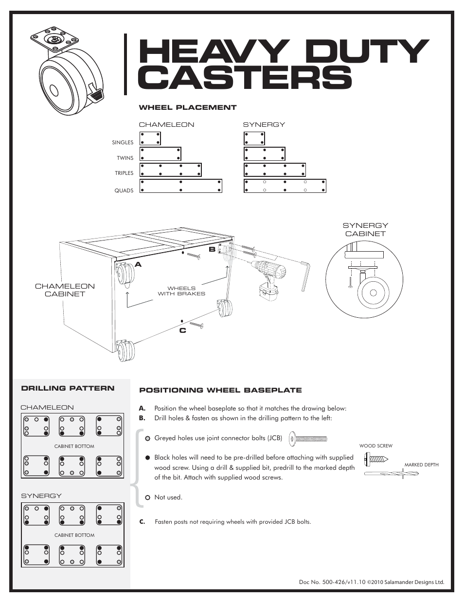 Salamander Designs SA/HDC/4 User Manual | 1 page