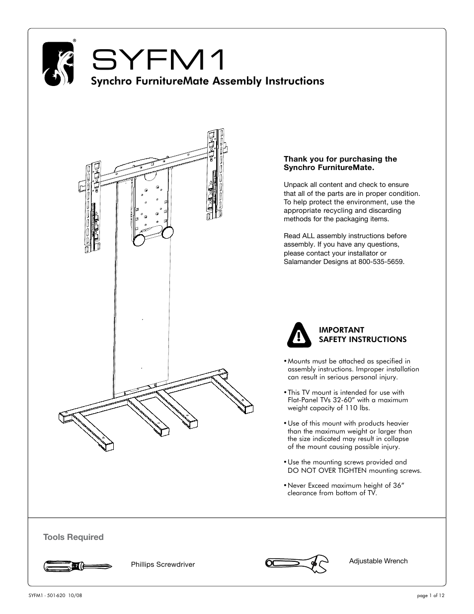 Salamander Designs SY/FM1 User Manual | 12 pages