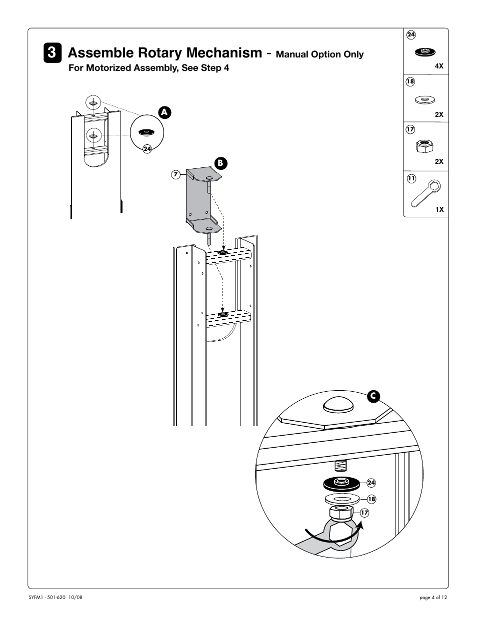 Assemble rotary mechanism | Salamander Designs SY/FM1 User Manual | Page 4 / 12