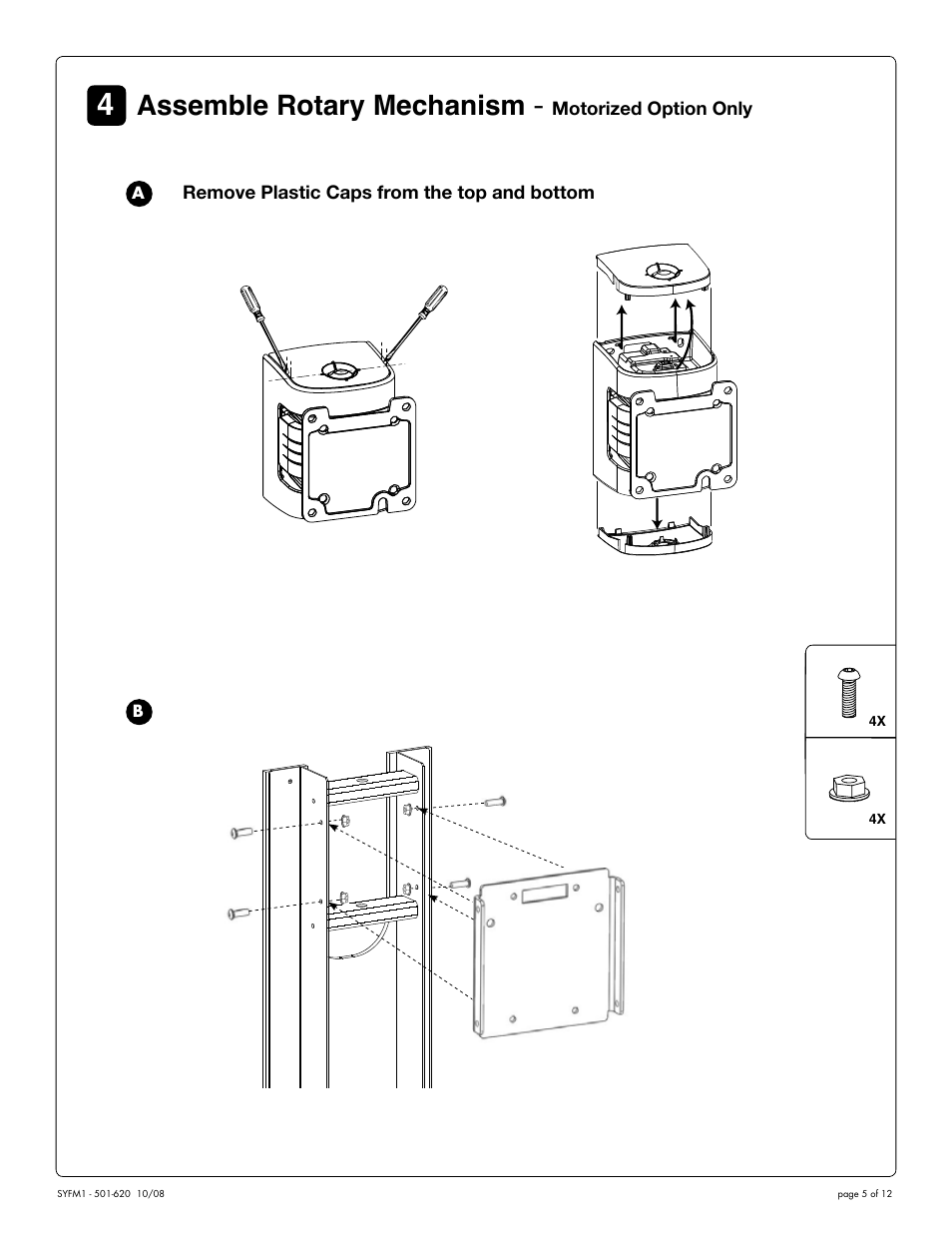 Assemble rotary mechanism | Salamander Designs SY/FM1 User Manual | Page 5 / 12