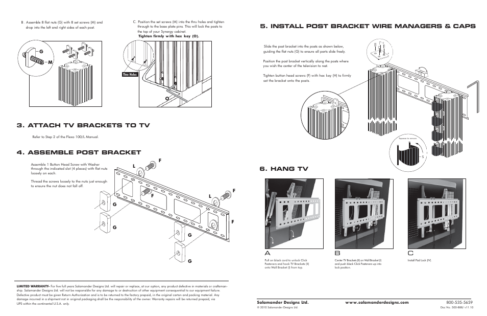 Hang tv | Salamander Designs SL/PM2/A User Manual | Page 2 / 2