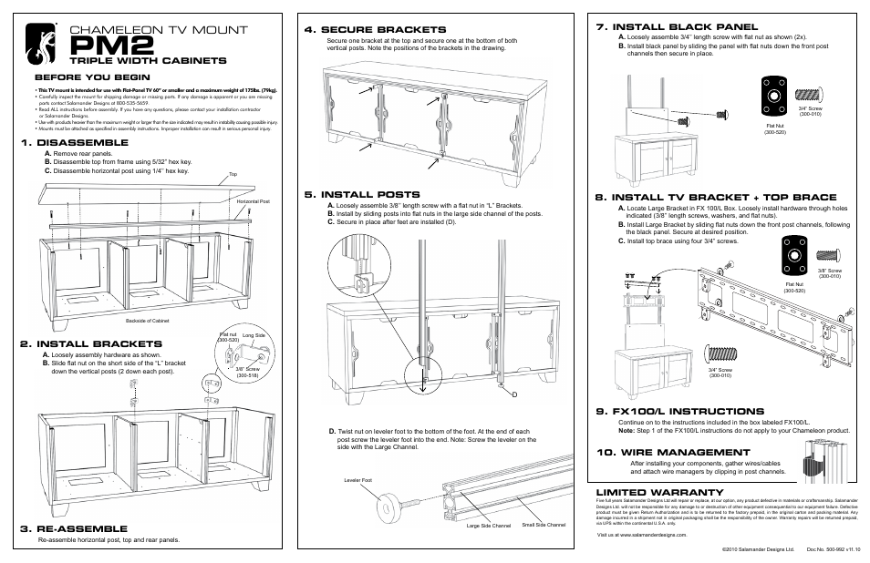 Salamander Designs CL/PM2/B User Manual | 1 page