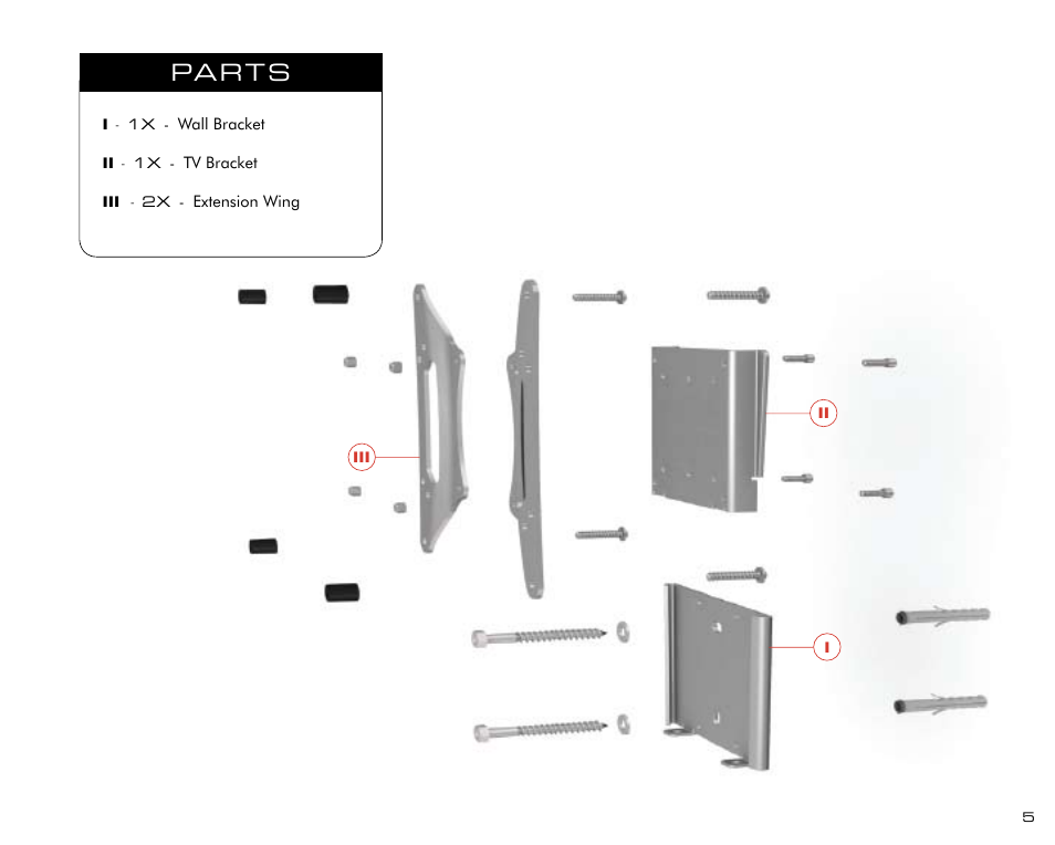 Parts | Salamander Designs PL100/S User Manual | Page 5 / 12