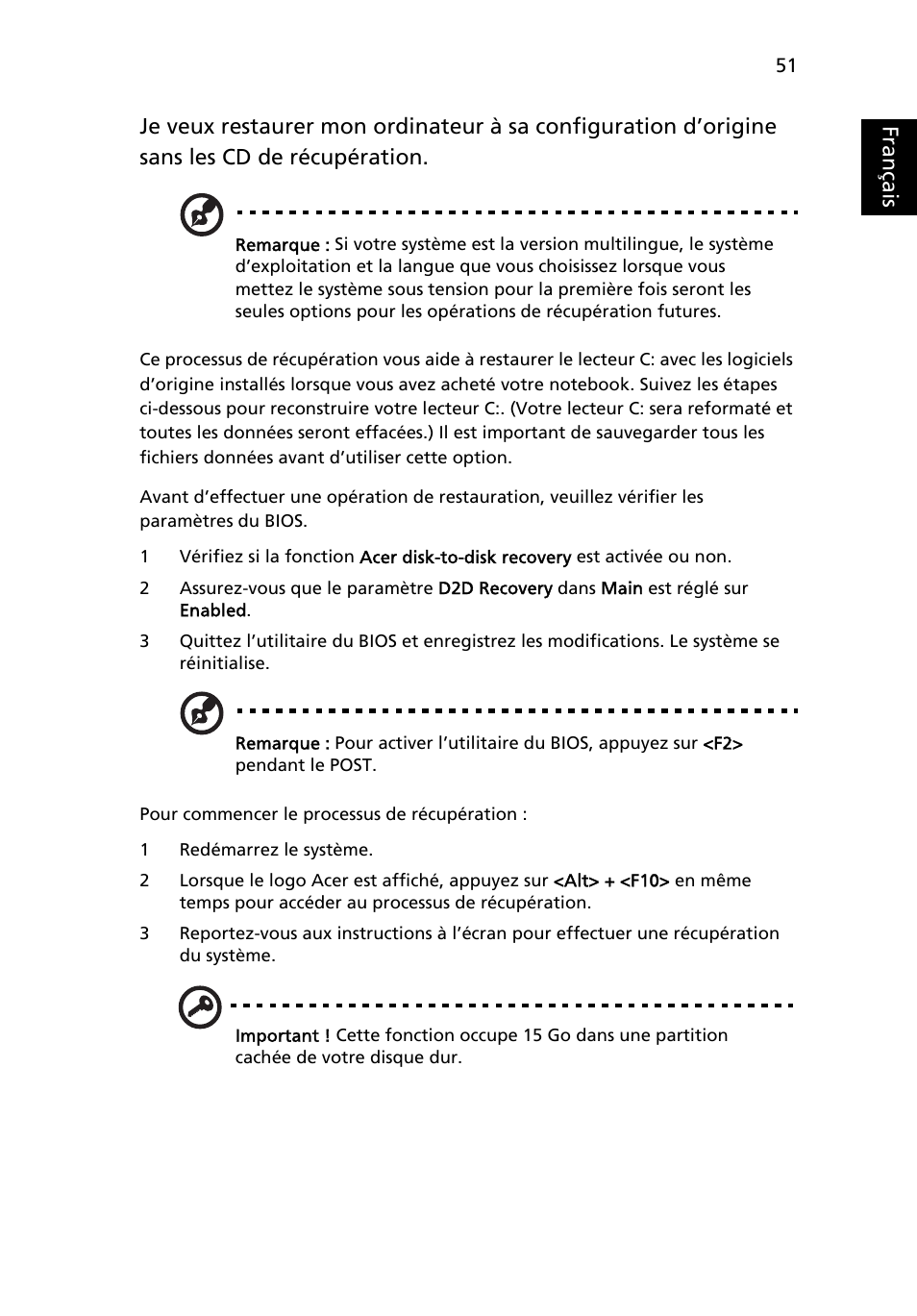 Français | Acer Aspire 4739Z User Manual | Page 149 / 2354
