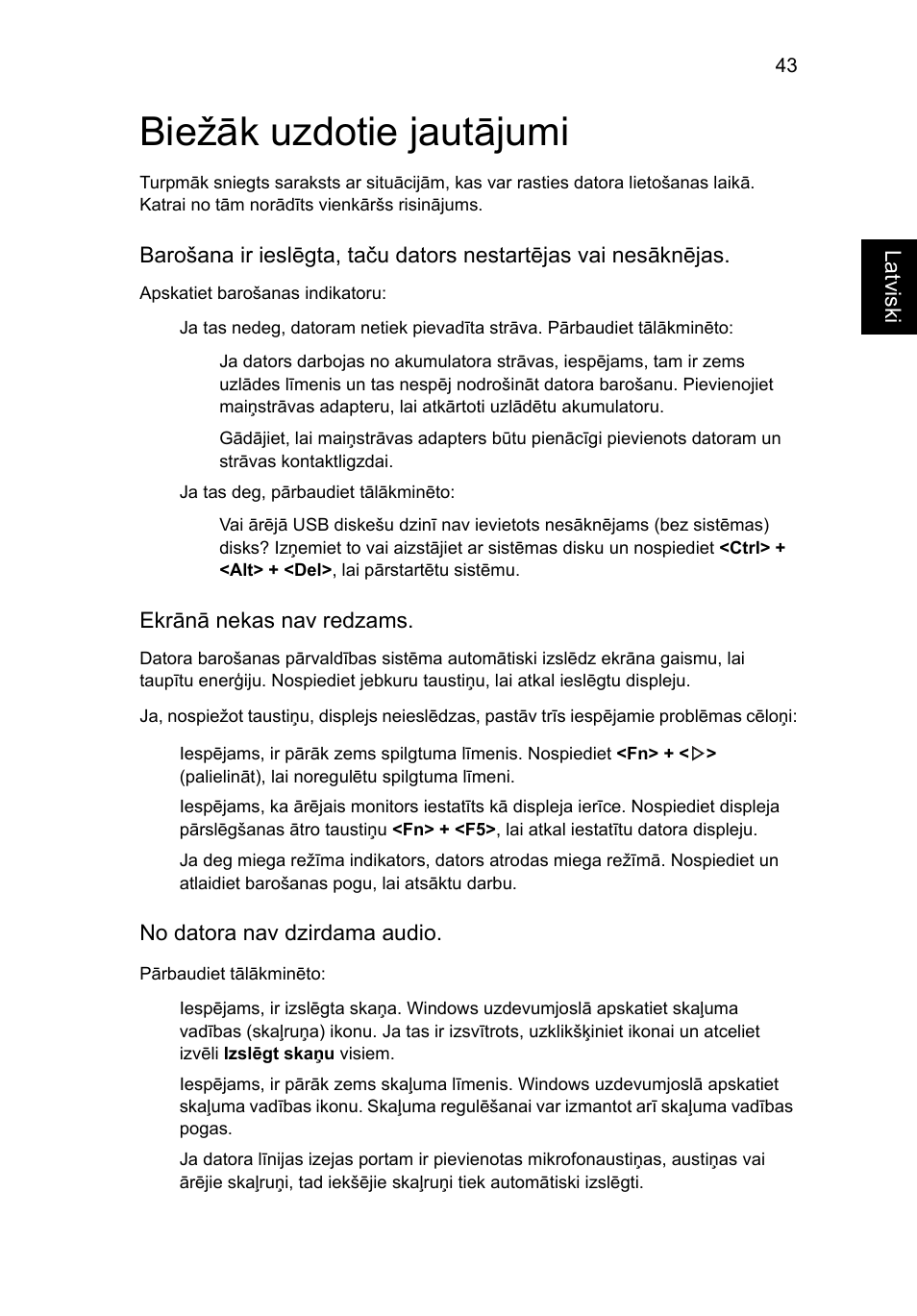 Biežāk uzdotie jautājumi | Acer Aspire 4739Z User Manual | Page 1665 / 2354