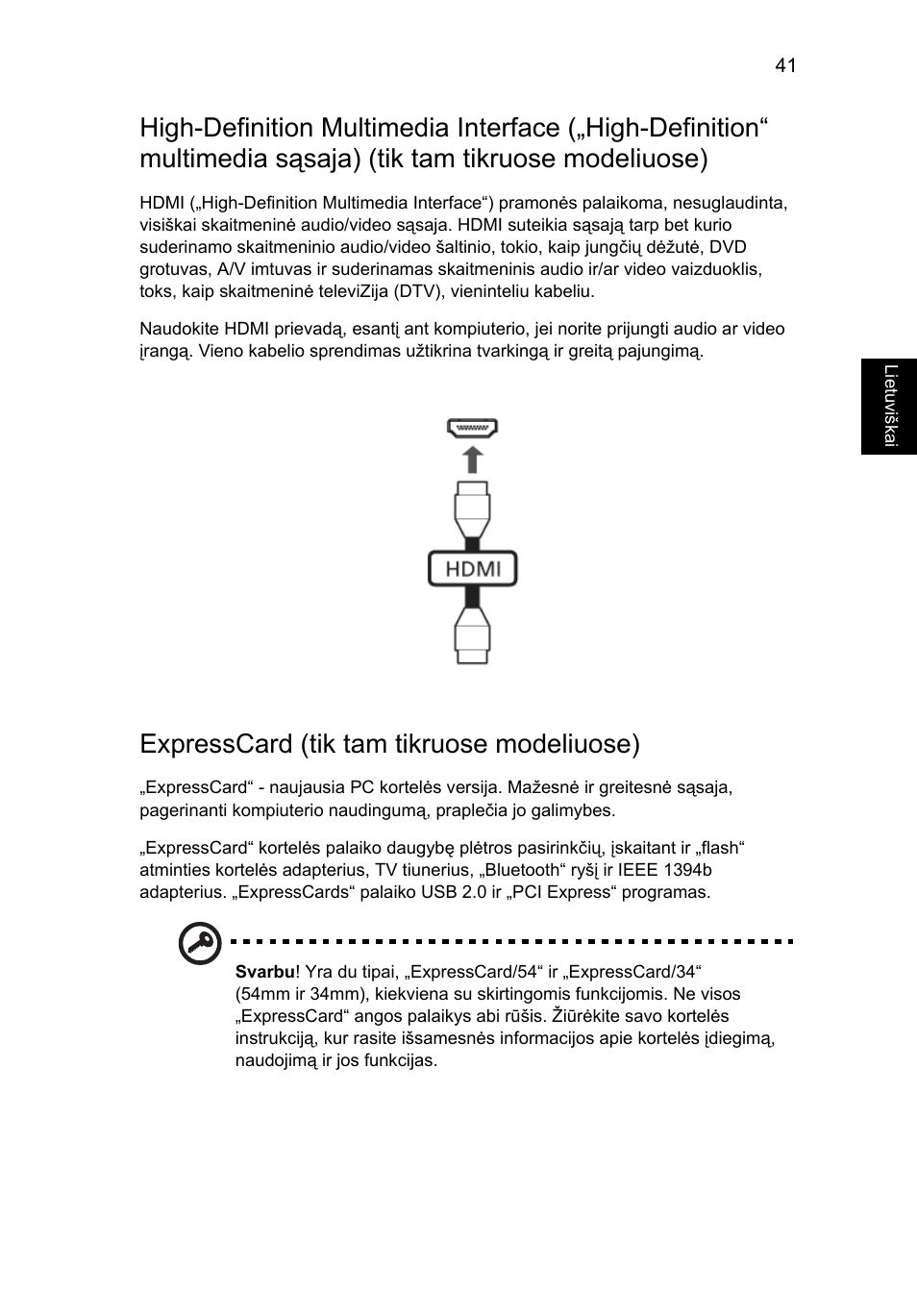 Expresscard (tik tam tikruose modeliuose) | Acer Aspire 4739Z User Manual | Page 1735 / 2354