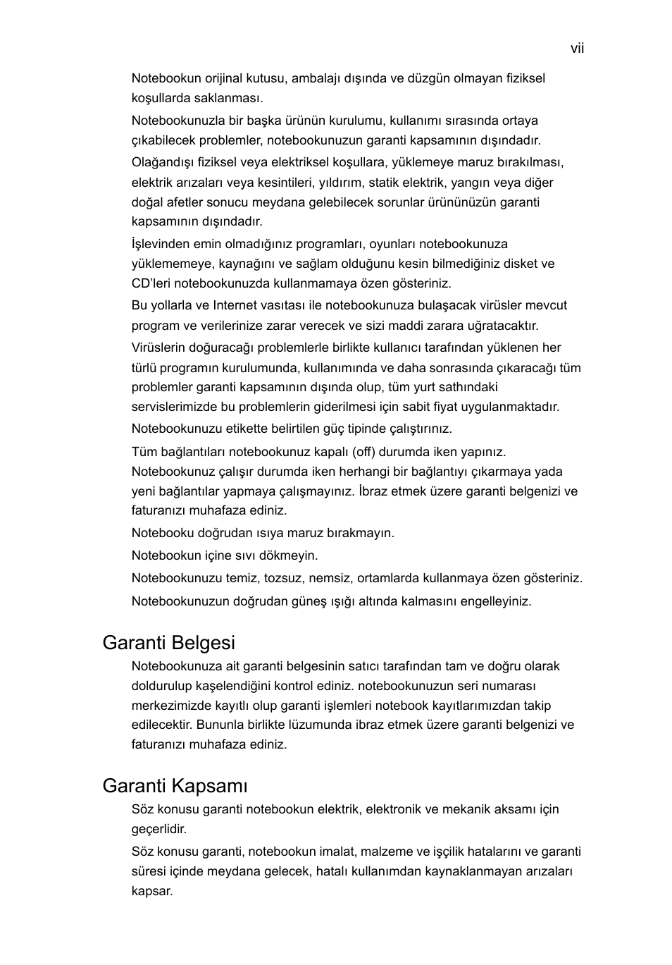 Garanti belgesi, Garanti kapsamı | Acer Aspire 4739Z User Manual | Page 1839 / 2354