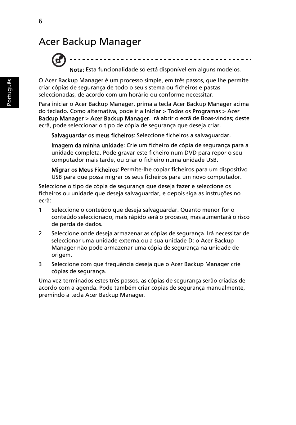 Acer backup manager | Acer Aspire 4739Z User Manual | Page 418 / 2354