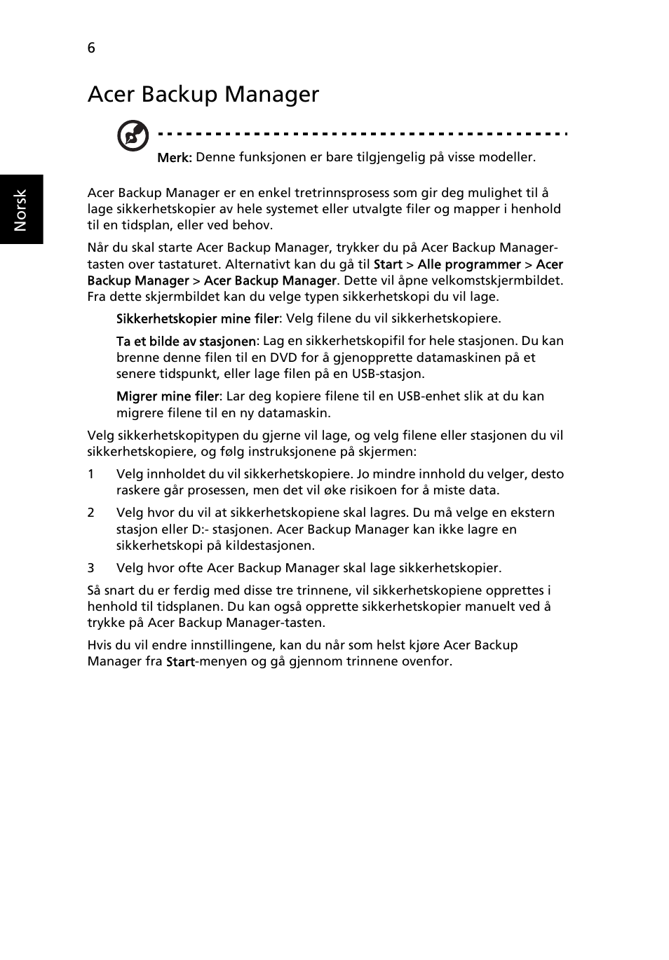 Acer backup manager | Acer Aspire 4739Z User Manual | Page 572 / 2354