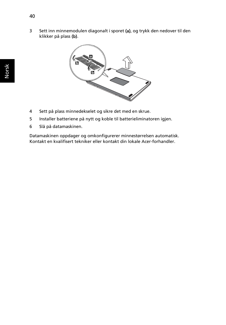 Norsk | Acer Aspire 4739Z User Manual | Page 606 / 2354