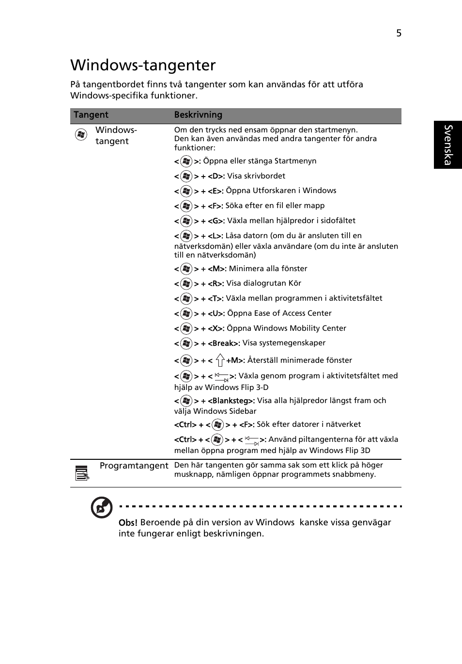 Windows-tangenter, Sv en ska | Acer Aspire 4739Z User Manual | Page 717 / 2354