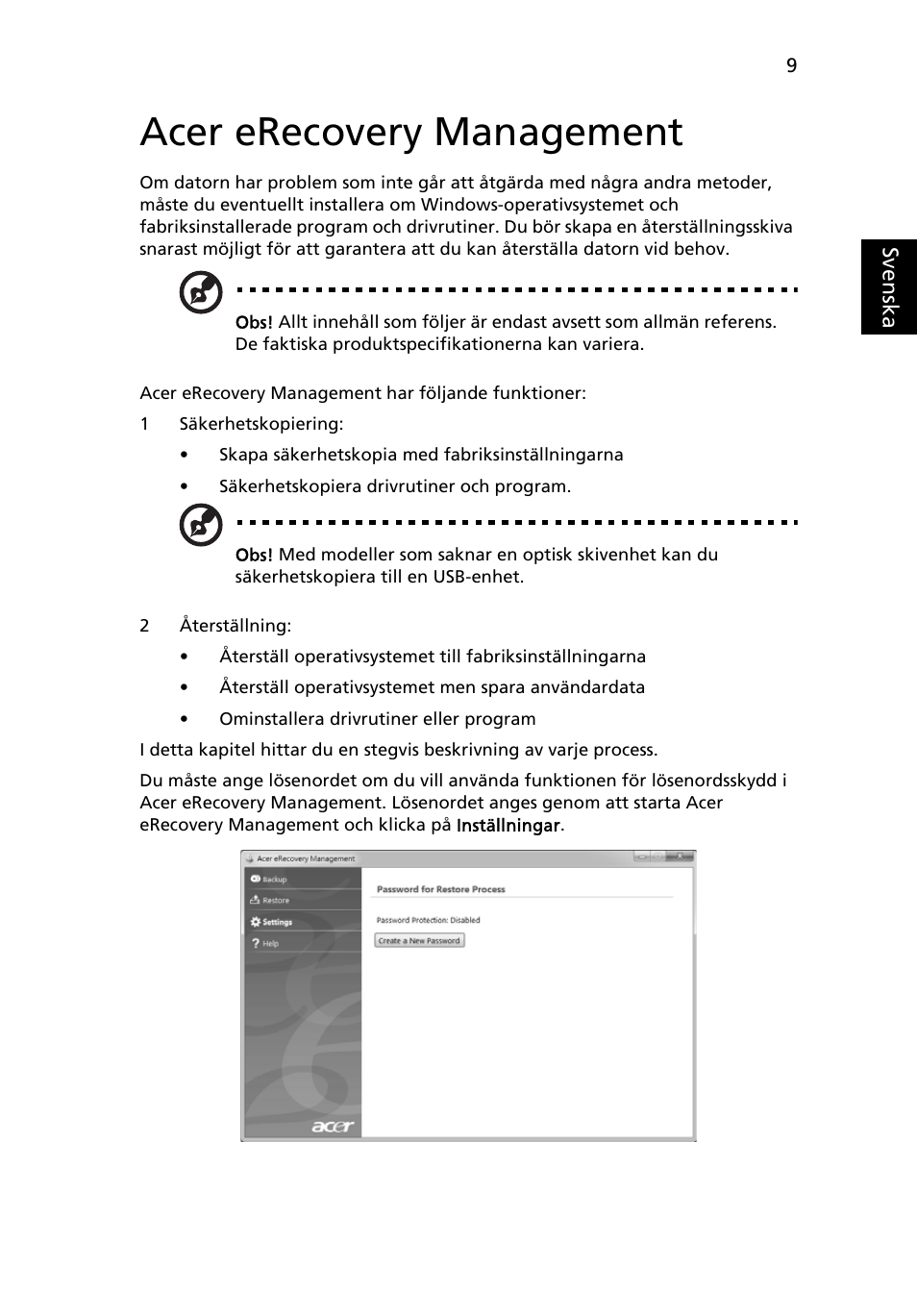 Acer erecovery management | Acer Aspire 4739Z User Manual | Page 721 / 2354