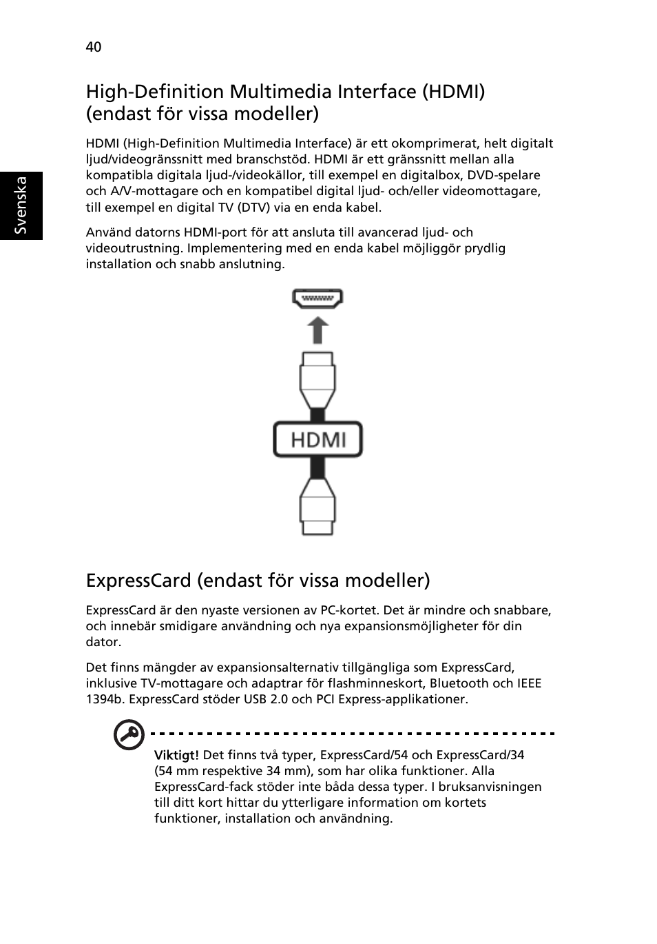 Expresscard (endast för vissa modeller) | Acer Aspire 4739Z User Manual | Page 752 / 2354