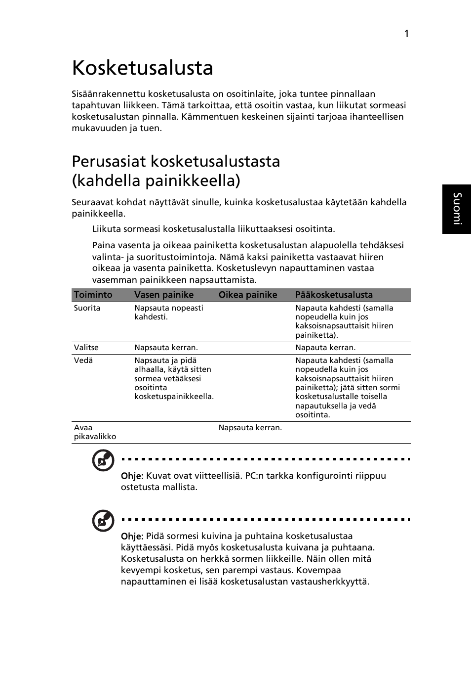 Kosketusalusta | Acer Aspire 4739Z User Manual | Page 787 / 2354