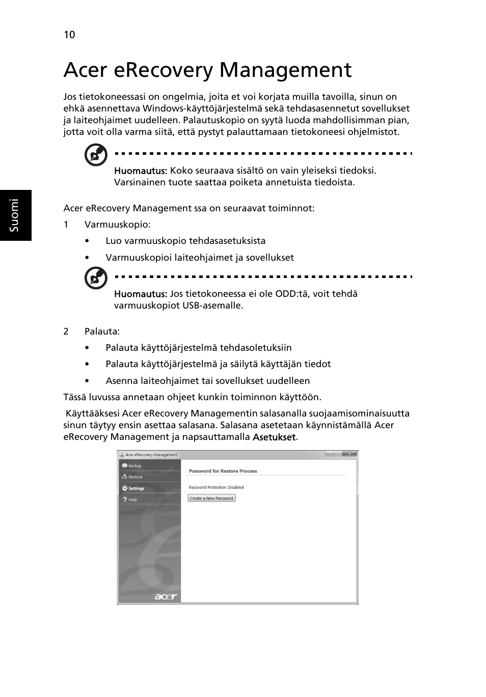 Acer erecovery management | Acer Aspire 4739Z User Manual | Page 796 / 2354