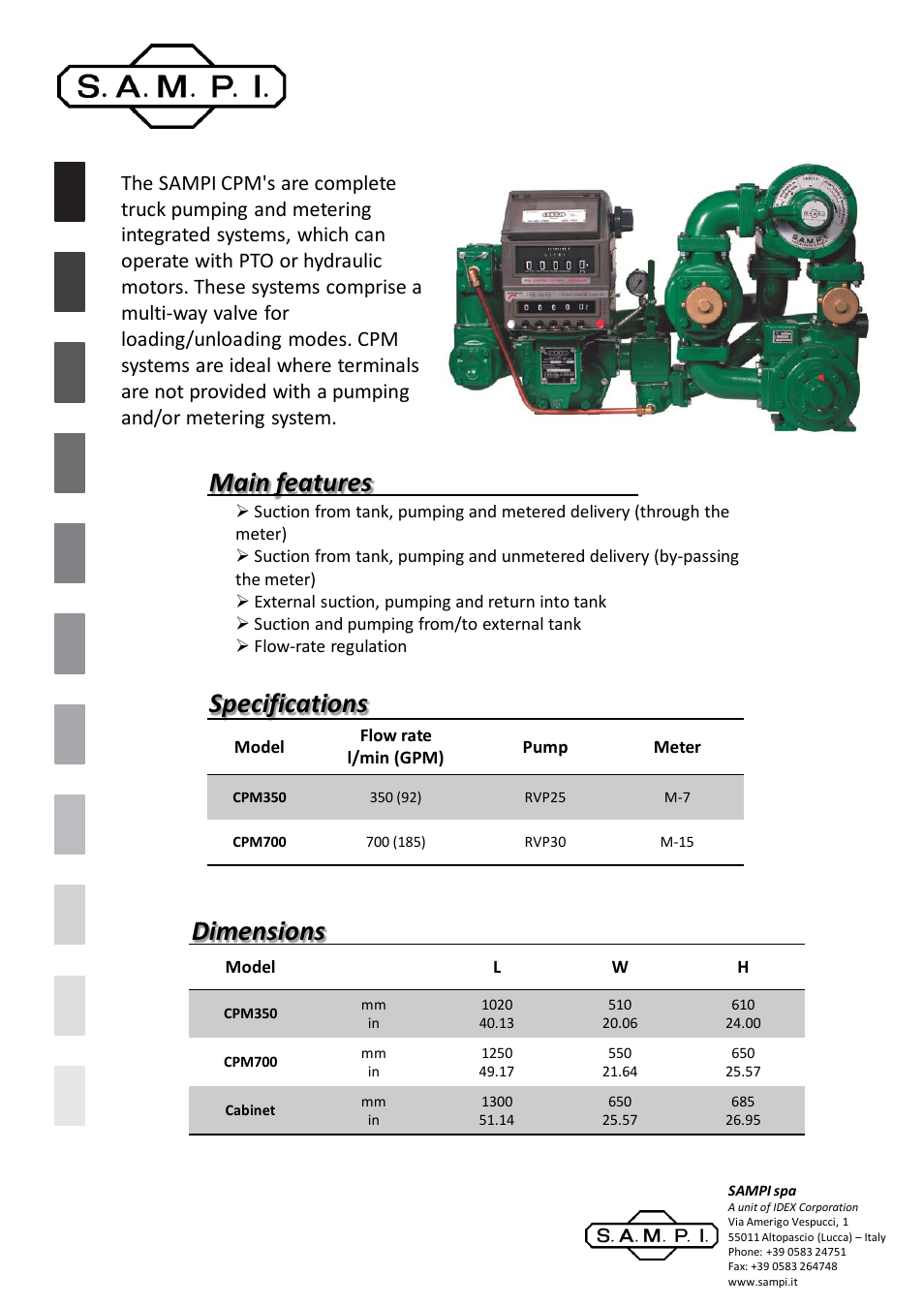 SAMPI CPM System User Manual | 1 page