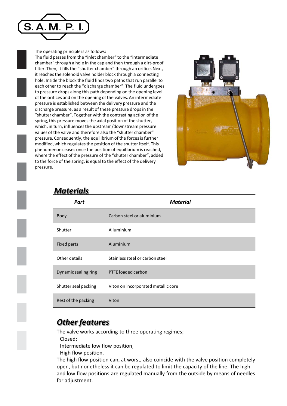 SAMPI HPV Hydraulic Valve User Manual | 2 pages