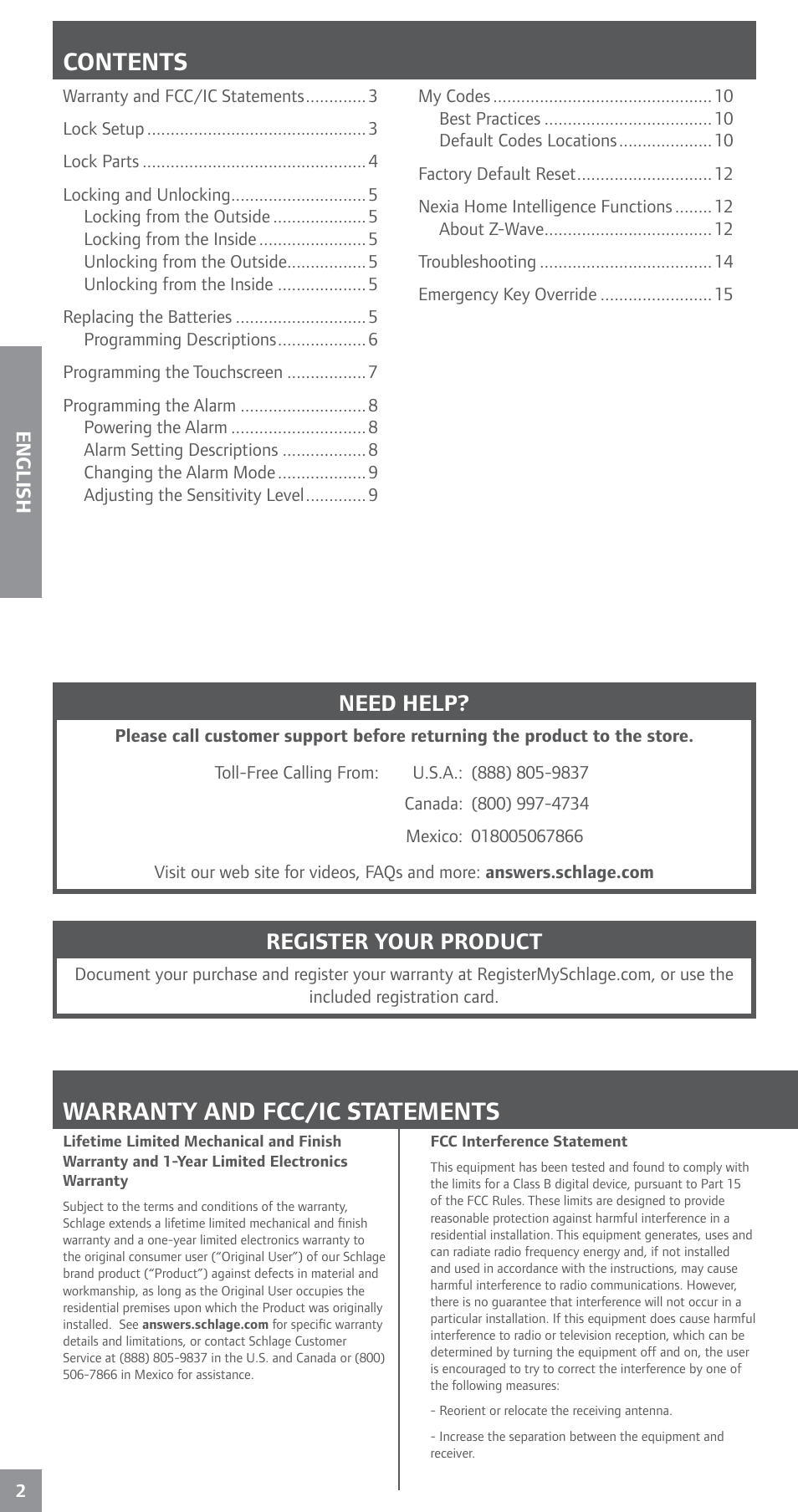Schlage BE469NX User's Guide User Manual | Page 2 / 16