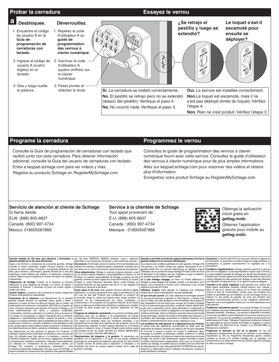 Schlage FE575 Installation User Manual | Page 8 / 8