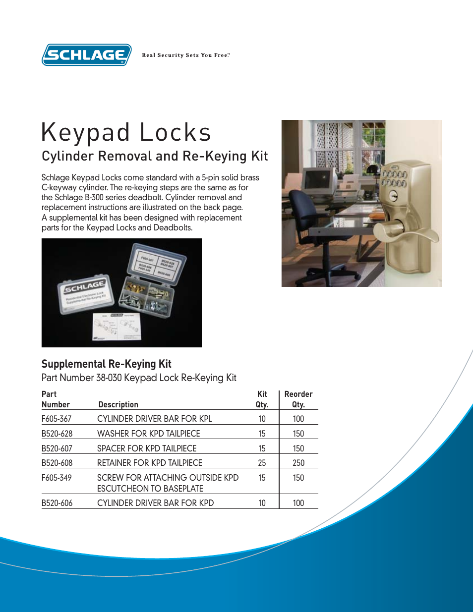 Schlage FE595 Cylinder Removal User Manual | 2 pages