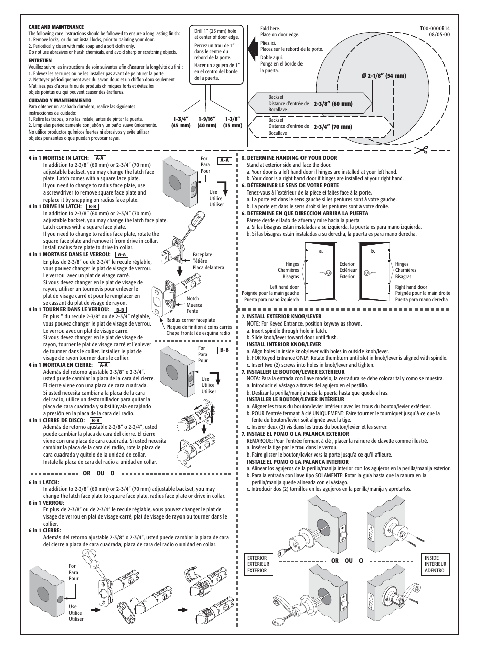 Schlage J-Series Installation User Manual | Page 2 / 2
