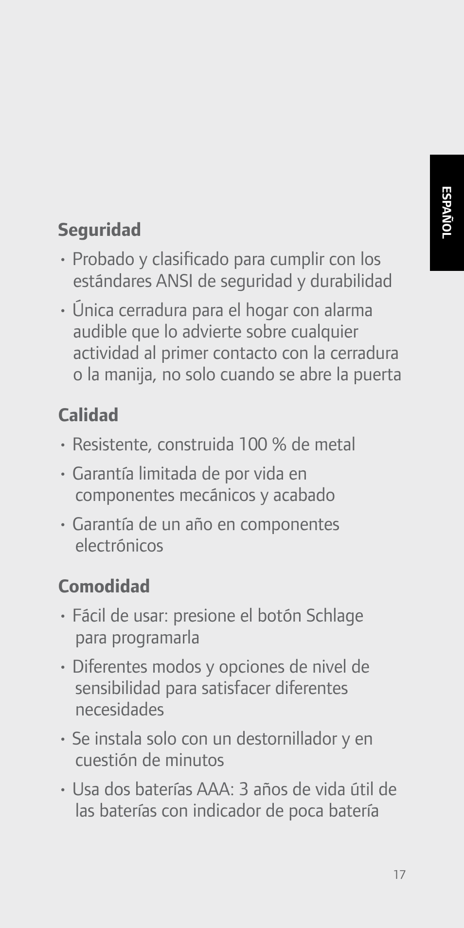Schlage FE51 User Guide User Manual | Page 17 / 44