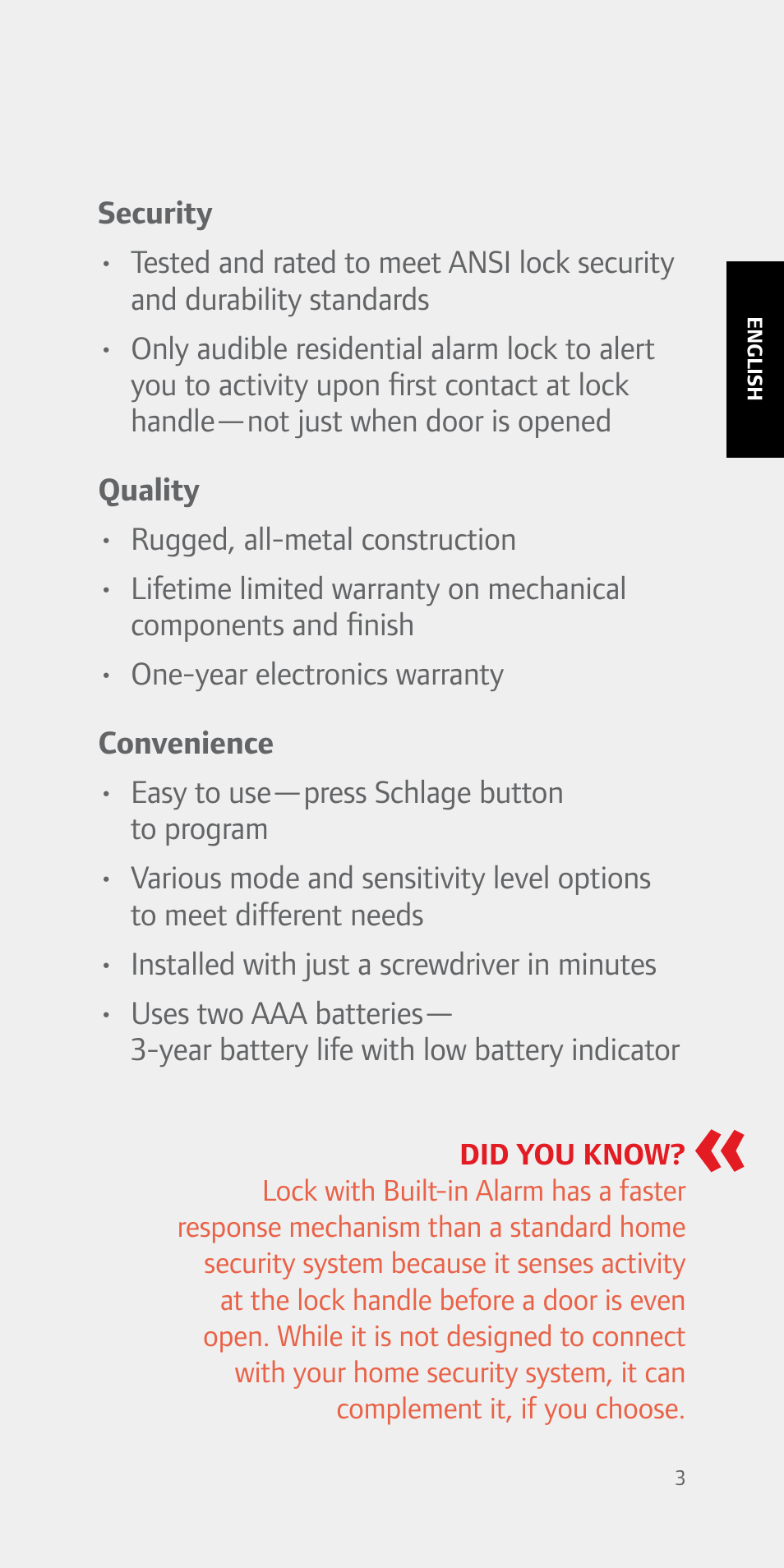 Schlage FE51 User Guide User Manual | Page 3 / 44