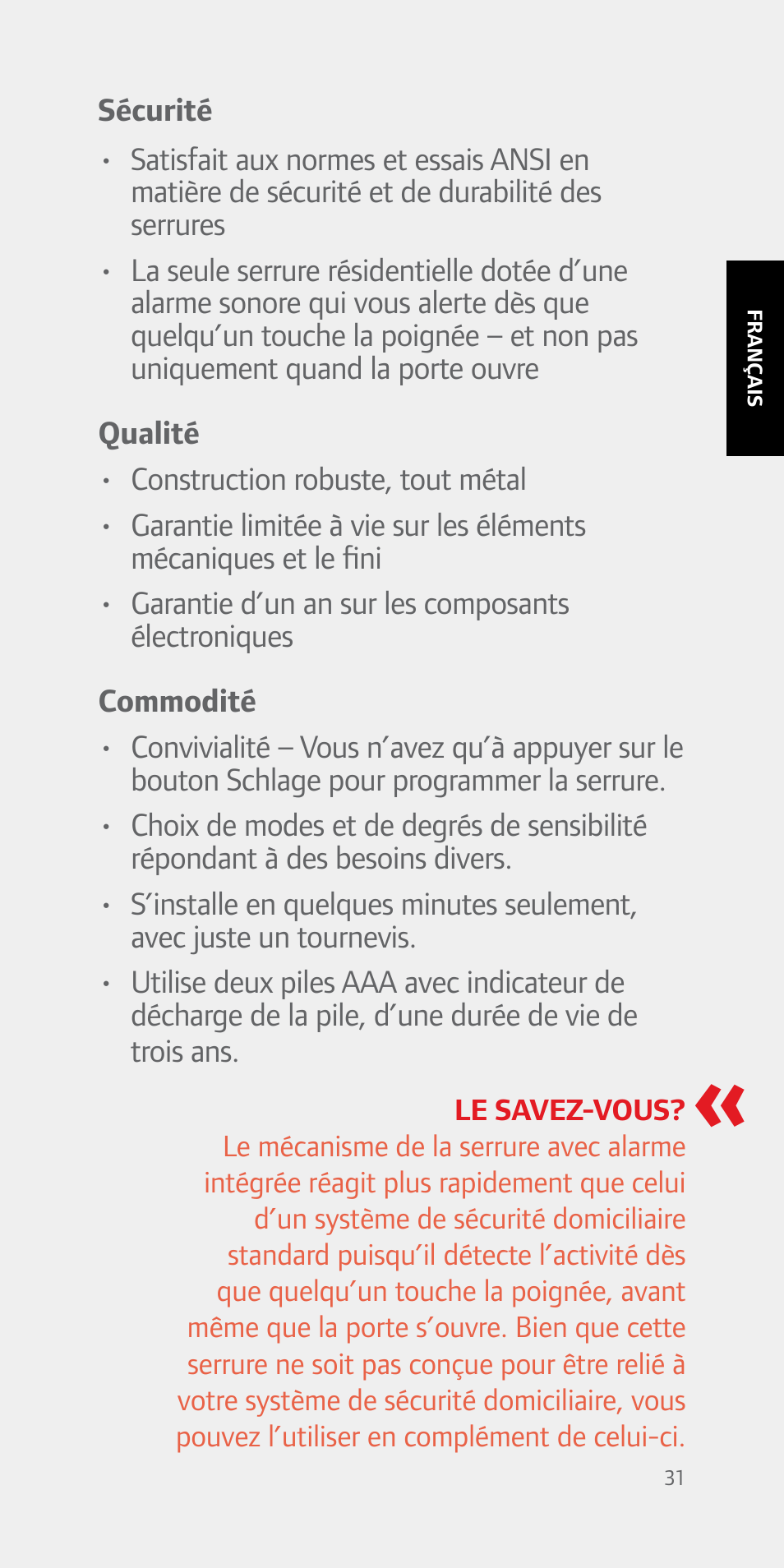 Schlage FE51 User Guide User Manual | Page 31 / 44