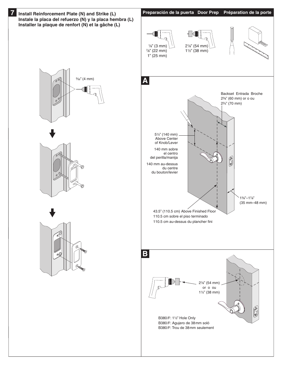 Schlage B360_B360F(UL)_B362_B380_B380F(UL) Installation User Manual | Page 3 / 4