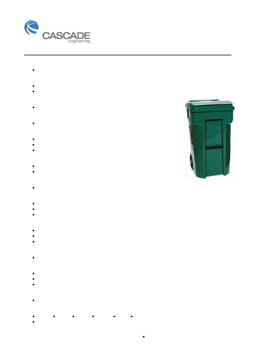 SCS Steel Container Systems POLY TOTES 64 GALLON User Manual | 1 page