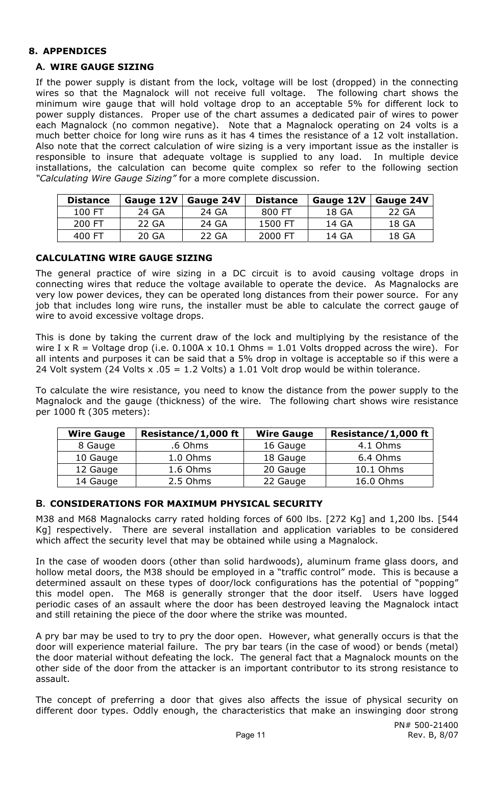 Securitron M68 (L, S and LS with D and T Options) User Manual | Page 11 / 14