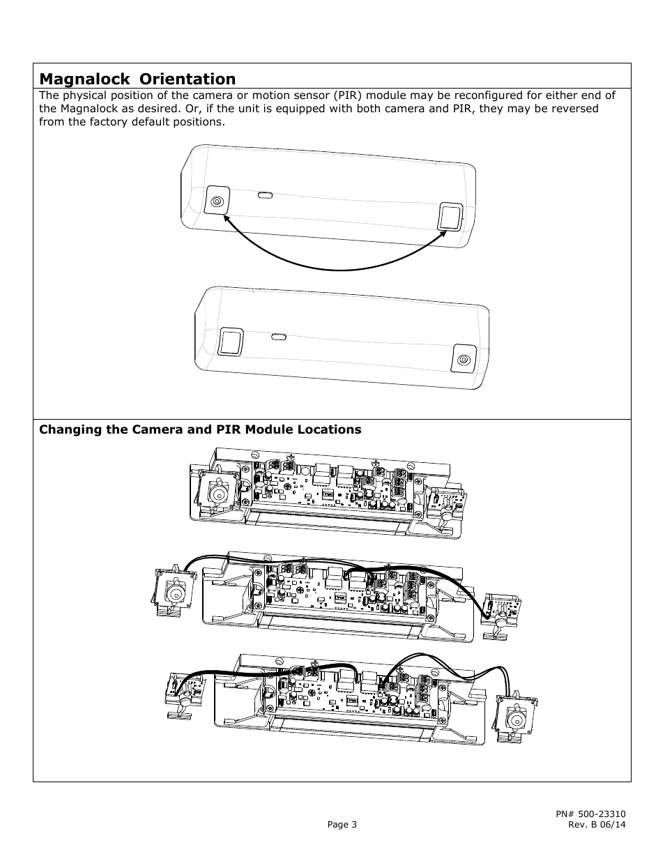 Magnalock, Orientation | Securitron M380BD_C_C2_X MAGNALOCK_Series User Manual | Page 3 / 20